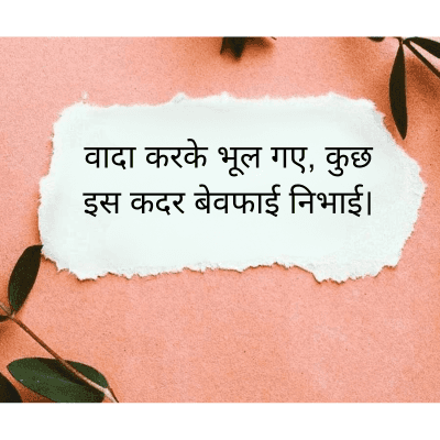 वादा करके भूल गए, कुछ
इस कदर बेवफाई निभाई।