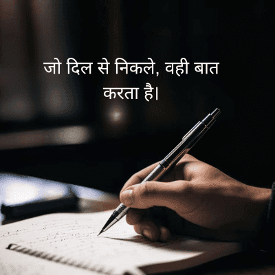जो दिल से निकले, वही बात
करता है।