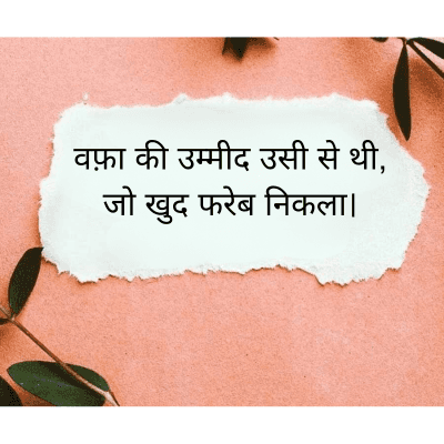 वफ़ा की उम्मीद उसी से थी,
जो खुद फरेब निकला।