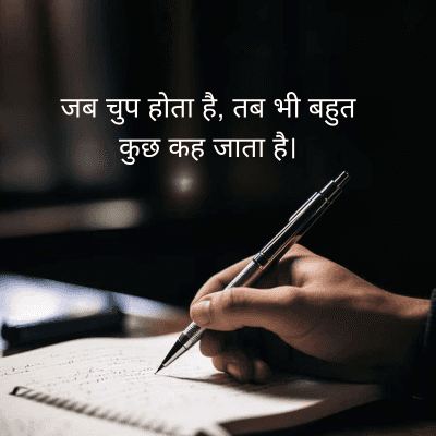 जब चुप होता है, तब भी बहुत
कुछ कह जाता है।