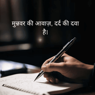 मुन्नवर की आवाज़, दर्द की दवा
है।
