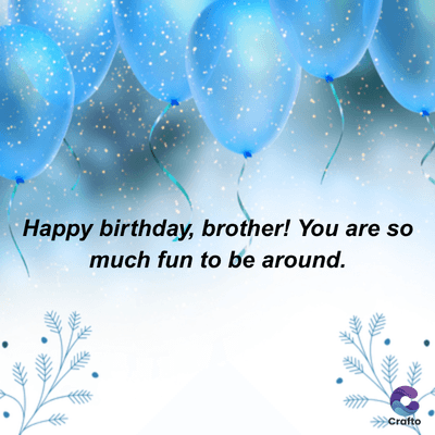 Happy birthday, brother! You are so
much fun to be around.
>>>Crafto