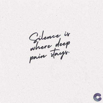 is
Silence
where deep
pain stays.
