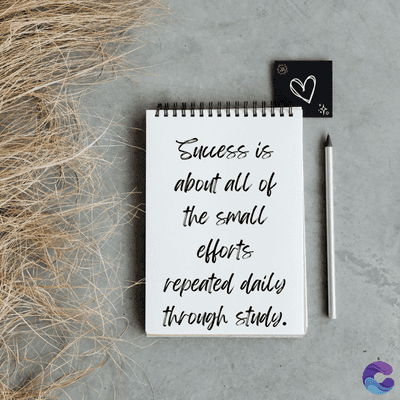 Success is
about all of
the small
efforts
repeated daily
through study.
♡