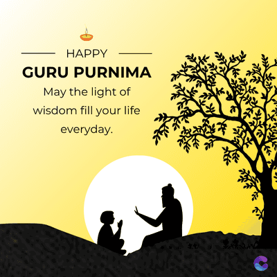 HAPPY
GURU PURNIMA
May the light of
wisdom fill your life
everyday.
**