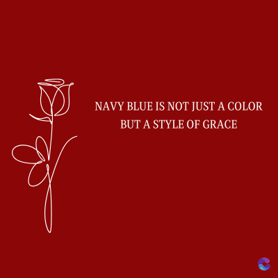 NAVY BLUE IS NOT JUST A COLOR
BUT A STYLE OF GRACE