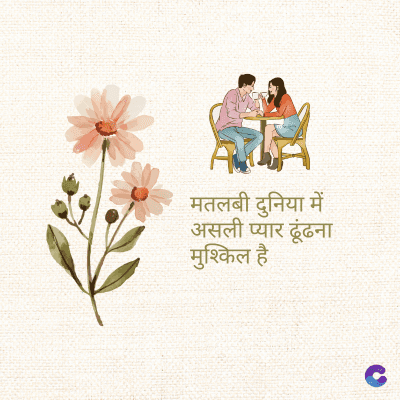 मतलबी दुनिया में
असली प्यार ढूंढना
मुश्किल है