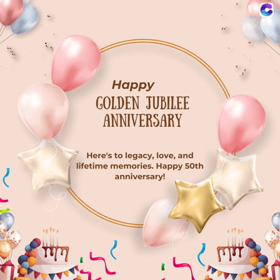 TM
Happy
GOLDEN JUBILEE
ANNIVERSARY
Here's to legacy, love, and
lifetime memories. Happy 50th
anniversary!
M