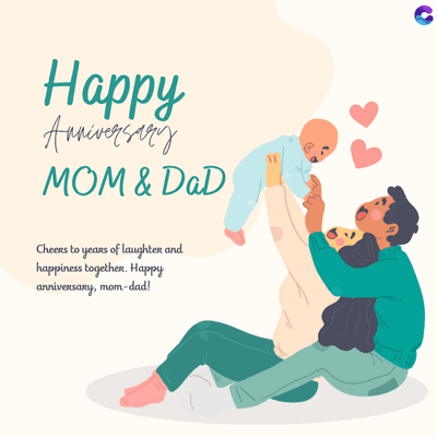 Happy
Anniversary
MOM & DAD
Cheers to years of laughter and
happiness together. Happy
anniversary, mom-dad!