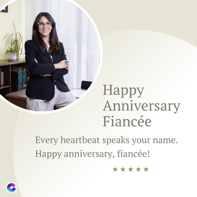 Happy
Anniversary
Fiancée
Every heartbeat speaks your name.
Happy anniversary, fiancée!