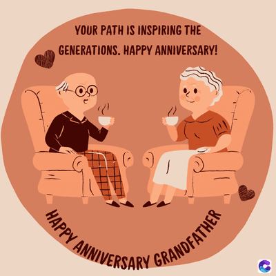 YOUR PATH IS INSPIRING THE
GENERATIONS. HAPPY ANNIVERSARY!
HAPPY ANNIVERSARY GRANDFATHER