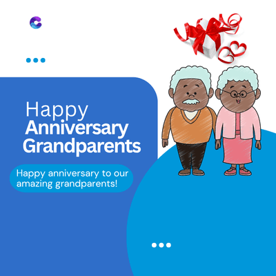 Happy
Anniversary
Grandparents
Happy anniversary to our
amazing grandparents!