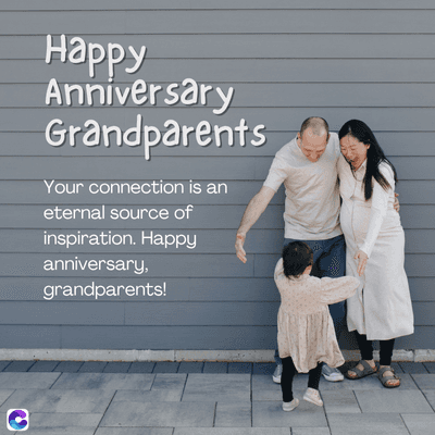 C
Happy
Anniversary
Grandparents
Your connection is an
eternal source of
inspiration. Happy
anniversary,
grandparents!