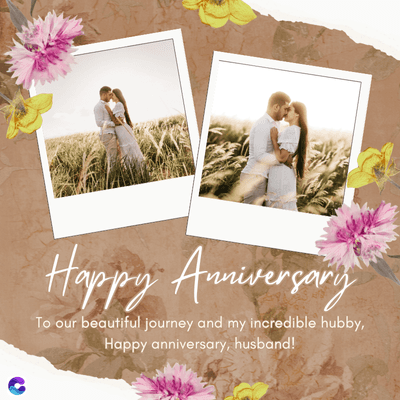 Happy Anniversary
To our beautiful journey and my incredible hubby,
Happy anniversary, husband!