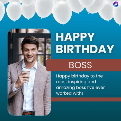 HAPPY
BIRTHDAY
BOSS
Happy birthday to the
most inspiring and
amazing boss I've ever
worked with!