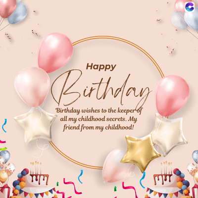 Happy
Birthday
Birthday wishes to the keeper of
all my childhood secrets. My
friend from my childhood!
MT