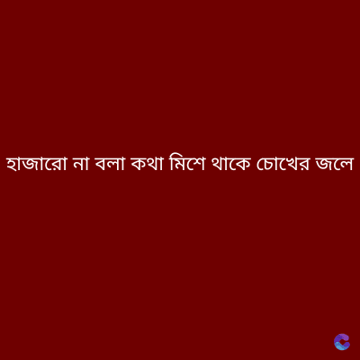 হাজারো না বলা কথা মিশে থাকে চোখের জলে