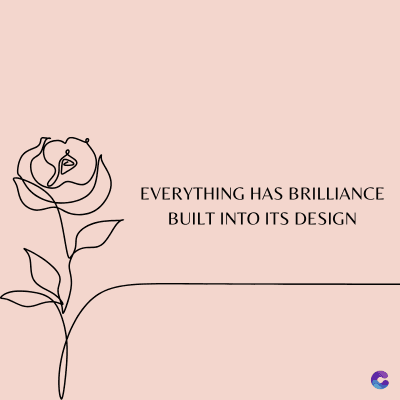 EVERYTHING HAS BRILLIANCE
BUILT INTO ITS DESIGN
C
