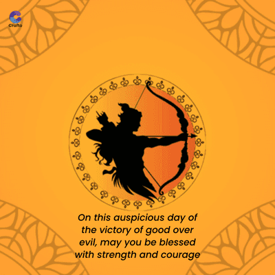 Crafto
8
On this auspicious day of
the victory of good over
evil, may you be blessed
with strength and courage