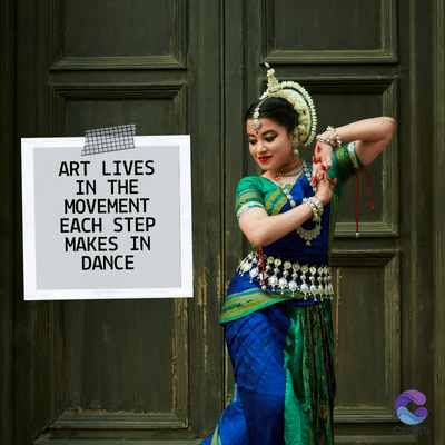 ART LIVES
IN THE
MOVEMENT
EACH STEP
MAKES IN
DANCE
Croftb