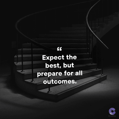 Expect the
best, but
prepare for all
outcomes.
Crafto