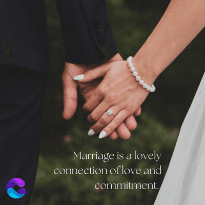 23
Marriage is a lovely
connection of love and
commitment.