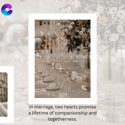 2-1
In marriage, two hearts promise
a lifetime of companionship and
togetherness.