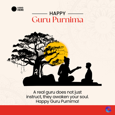 LOGO
HERE
2
HAPPY
Guru Purnima
A real guru does not just
instruct, they awaken your soul.
Happy Guru Purnima!