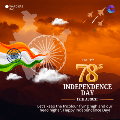 WARDIERE
INC.
HAPPY
78*
INDEPENDENCE
DAY
15TH AUGUST
Let's keep the tricolour flying high and our
head higher. Happy Independence Day!