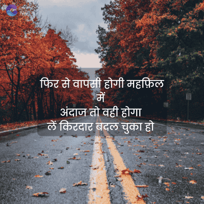 chatta
फिर से वापसी होगी महफ़िल
में
अंदाज तो वही होगा
लें किरदार बदल चुका हो