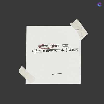 सम्मान, प्रतिष्ठा, प्यार,
महिला सशक्तिकरण के हैं आधार