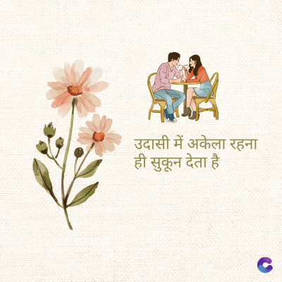 उदासी में अकेला रहना
सुकून देता है