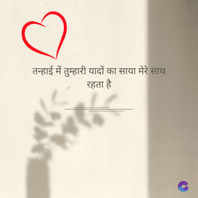 तन्हाई में तुम्हारी यादों का साया मेरे साथ
रहता है