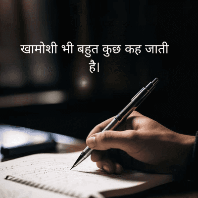 खामोशी भी बहुत कुछ कह जाती
है।