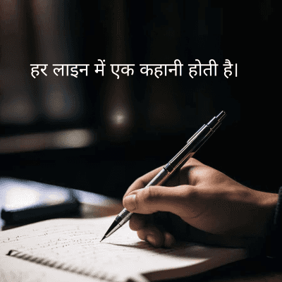 हर लाइन में एक कहानी होती है।