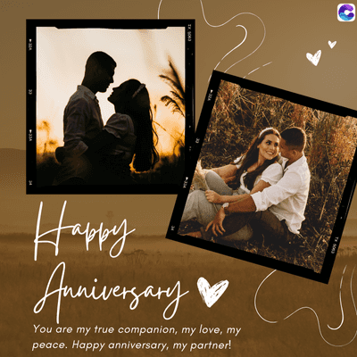 -330
TV 5063
Happy
Anniversary ♥
You are my true companion, my love, my
peace. Happy anniversary, my partner!