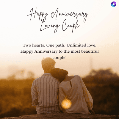 Happy Anniversary
"Loving Comple
Two hearts. One path. Unlimited love.
Happy Anniversary to the most beautiful
couple!