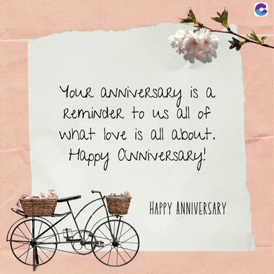 YouR aNNiversary is a
Reminder to us all of
what love is all about.
Happy Anniversary!
HAPPY ANNIVERSARY