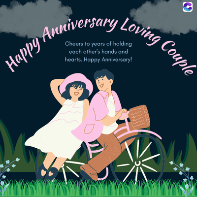 Cheers to years of holding
0
Happy Anniversary Loving Couple
each other's hands and
hearts. Happy Anniversary!