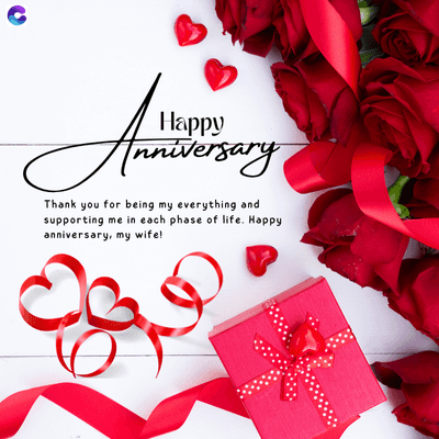 Happy
Inniversary
Thank you for being my everything and
supporting me in each phase of life. Happy
anniversary, my wife!