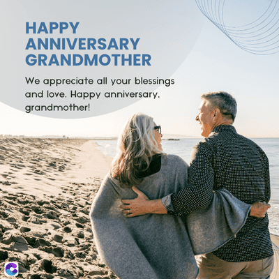 C
HAPPY
ANNIVERSARY
GRANDMOTHER
We appreciate all your blessings
and love. Happy anniversary.
grandmother!