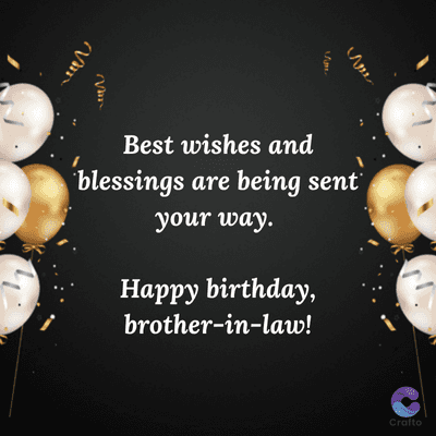 Van
Best wishes and
blessings are being sent
your way.
Happy birthday,
brother-in-law!
Crafto