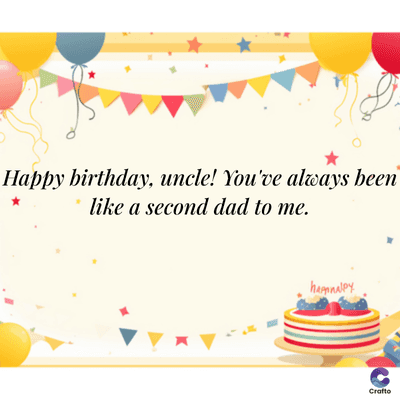 Happy birthday, uncle! You've always been
like a second dad to me.
haginaley
Crafto