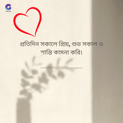 প্রতিদিন সকালে প্রিয়, শুভ সকাল ও
শান্তি কামনা করি।