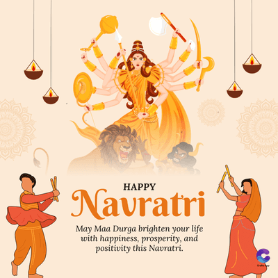 HAPPY
Navratri
May Maa Durga brighten your life
with happiness, prosperity, and
positivity this Navratri.