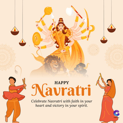 HAPPY
Navratri
Celebrate Navratri with faith in your
heart and victory in your spirit.