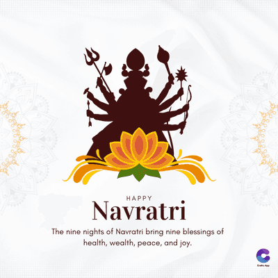 HAPPY
Navratri
The nine nights of Navratri bring nine blessings of
health, wealth, peace, and joy.