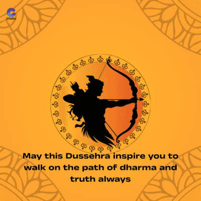 Crafto
8
May this Dussehra inspire you to
walk on the path of dharma and
truth always