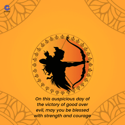 Crafto
8
On this auspicious day of
the victory of good over
evil, may you be blessed
with strength and courage