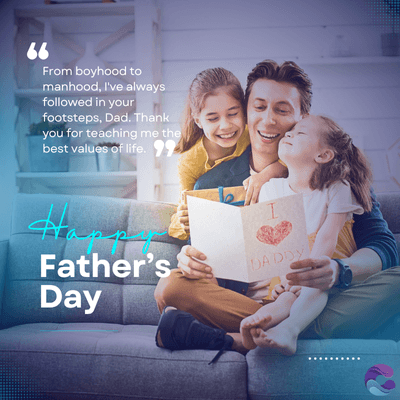 66
From boyhood to
manhood, I've always
followed in your
footsteps, Dad. Thank
you for teaching me the
best values of life.99
H
Father's
Day
I
DADDY